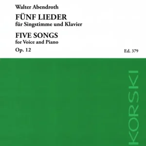 5 Lieder für Singstimme und Klavier Top-Preis