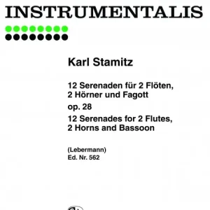 Top-Angebot 12 Serenaden für 2 Flöten, 2 Hörner und Fagott