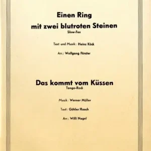 Einen Ring mit 2 blutroten Steinen und Das kommt vom Küssen Jetzt Bestellen