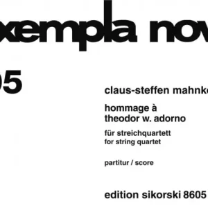 Hommage à Theodor W. Adorno für Garantierte Lieferung