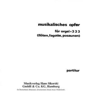 Bestseller Musikalisches Opfer für Orgel, 3 Flöten,