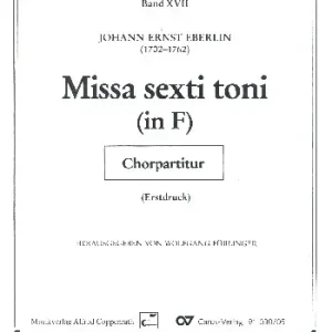 Missa sexti toni in F Solange Der Vorrat Reicht