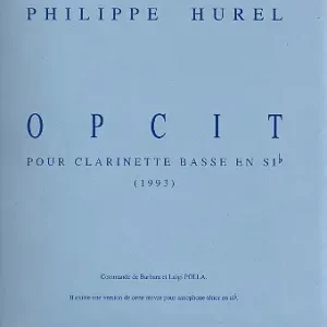 Opcit pour clarinette basse seule Bestseller