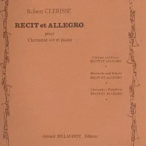 Finale Aktion Recit et Allegro pour clarinette et piano