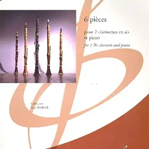 Kostenloser Versand 6 Pièces pour 2 clarinettes et piano