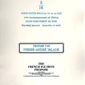 5/16 pour flûte en ut ou sol solo avec Preiswert