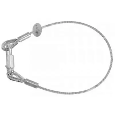 NEU Riggatec Safety 10 kg 60 cm 4 mm Sicherungsseil silber mit Schnellverschluss Nur Heute