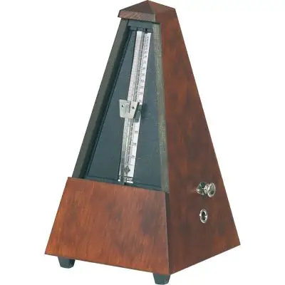 Wittner Metronom Pyramide Massivholz 811M mahagonifarben seidenmatt mit Glocke Schnäppchen