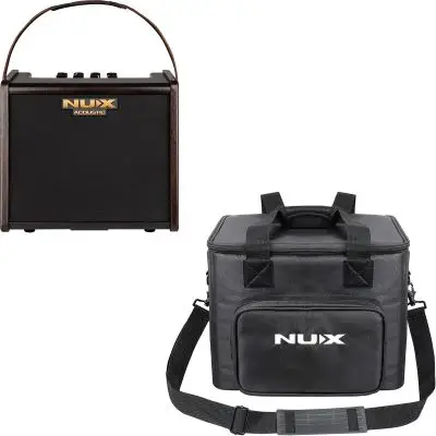Billig SET NUX AC-25 Akustik-Gitarrenverstärker m. Akku + Transporttasche