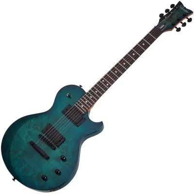 Sale Schecter Solo-II Standard Ocean Blue Burl E-Gitarre