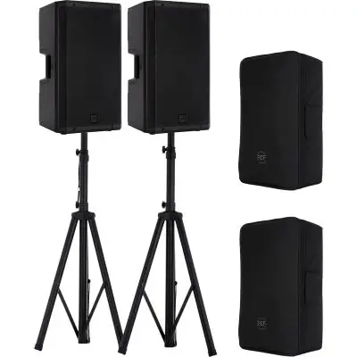 SET RCF ART 915-A + RCF ART 915 Schutzhülle/Cover + Ständer inkl. Transporttasche Neue Kollektion