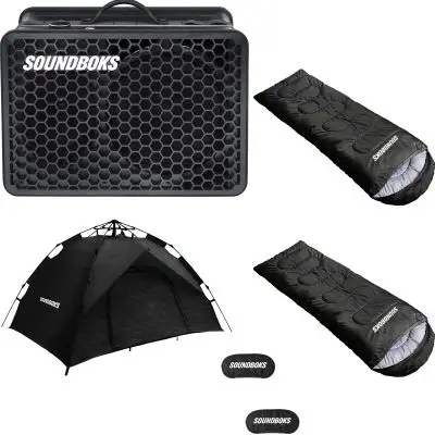 Begrenztes Angebot SET Soundboks Go + Soundboks Festival Kit (Zelt & Schlafsäcke)