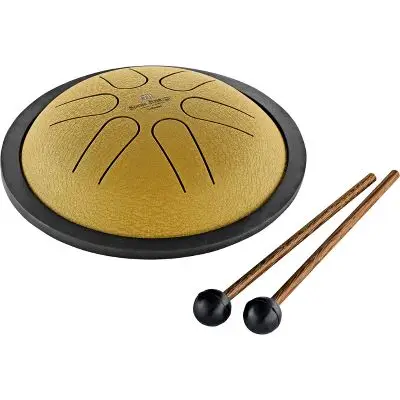 Günstig MEINL Sonic Energy Mini Steel Tongue Drum 6 Zoll H Dur 6 Töne 440 Hz Gold