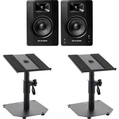 SET M-Audio BX4BT Paar Bluetooth Studiomonitore Tischstativ Set Neuheit