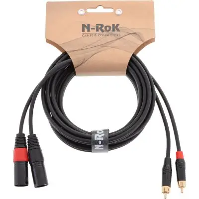 Preiswert N-RoK Premium Kabel Cinch / XLR male 3 m