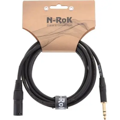 N-RoK Premium Kabel XLR male / Klinke 6,3 mm stereo 3m Bestseller