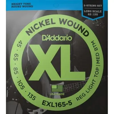 Daddario EXL165-5 5-String E-Bass Saiten 045-135 Neue Ware