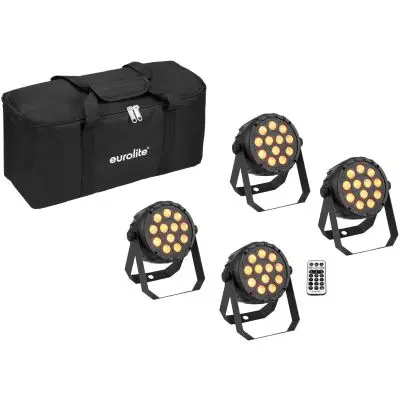 Garantierte Lieferung EUROLITE Set 4x LED PARty Spot Silent RGB/WW mit Softbag
