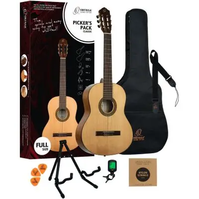 Ortega Guitars RPPC44 Picker´s Pack 4/4 Konzertgitarre Kostenfreie Lieferung