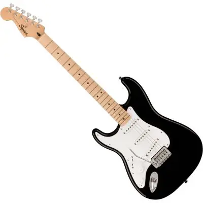 Kracherpreis Fender Squier Sonic Stratocaster Black Linkshänder E-Gitarre