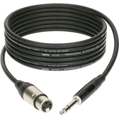 Klotz M1 Mikrofonkabel XLR 3 female Jack 3p sw 3 m Aktuell