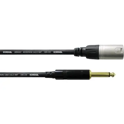 Abverkauf Cordial XLR male / Klinke 6,3mm mono 10m CCM 10 MP