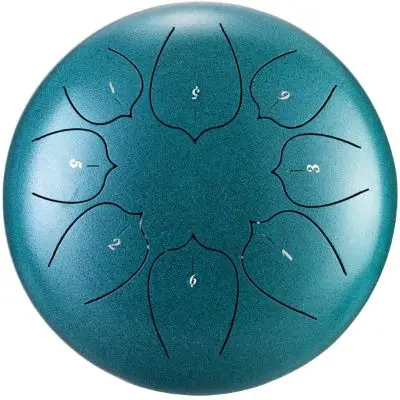 Top-Seller U-Turn TD10-8-TQBL Turquoise Blue C-Dur Pentatonik Tongue Drum inkl. Zubehör