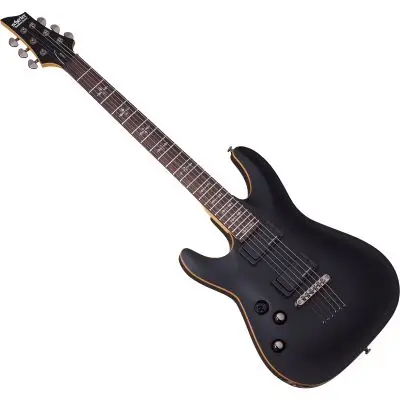 Neuheit Schecter Demon 6 LH Satin Black Lefthand E-Gitarre