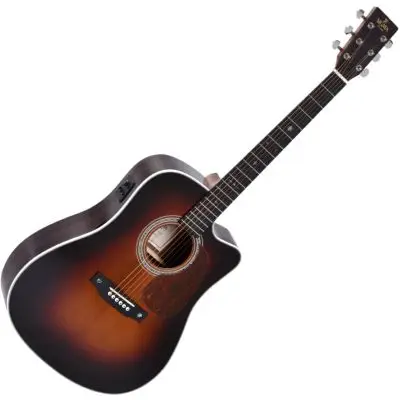 Billig Sigma DTC-1E-SB Dreadnought Westerngitarre