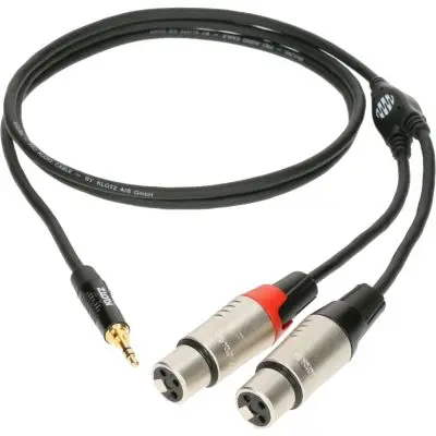 Klotz Klinke Stecker 3,5 stereo / 2 XLR female 1,8 m KY8-180 Neue Ware