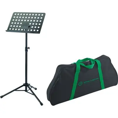 Neue Ware SET K&M 11940 Orchester Notenpult schwarz + Tragetasche