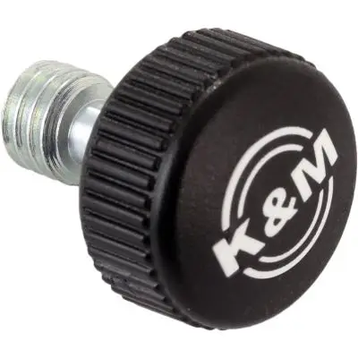 K&M Rändelschraube 3/8"x19,5 schwarz m .Logo Solange Der Vorrat Reicht