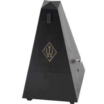 Neu Wittner Metronom Pyramide Kunststoff 816K schwarz mit Glocke