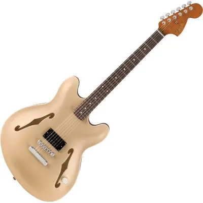 Fender Tom DeLonge Starcaster RW CHW Satin Shoreline Gold E-Gitarre Top-Seller