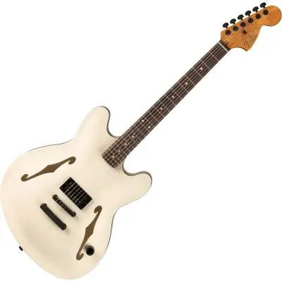 Fender Tom DeLonge Starcaster RW BHW Satin Olympic White E-Gitarre Kostenfreie Lieferung