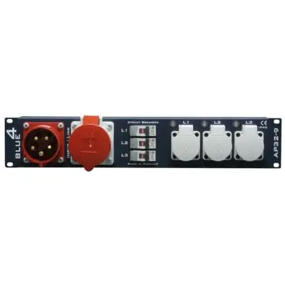 Adam Hall 87480 Stromverteiler 19'' 2HE IN Stecker 32A OUT 6x Schuko Sofort Bestellen