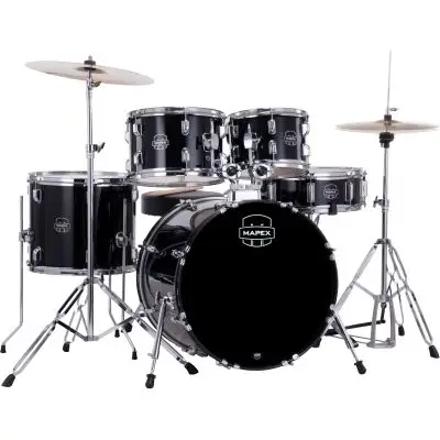 Mapex MXCM5044FTCDK Comet Drum Set Fusion Dark Black inkl. Becken Gratis Versand