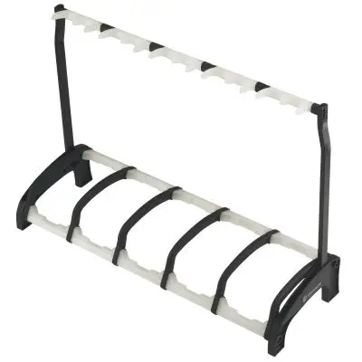 K&M 17515 Guardian 5-fach Gitarrenständer transparent Must-Have