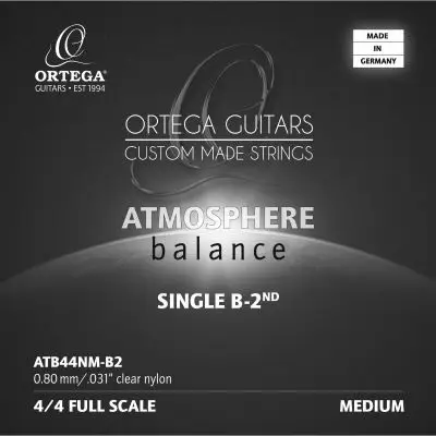 Ortega ATB44NM-B2 Atmosphere Balance Medium Tension Einzelsaite Konzertgitarre Sonderangebot