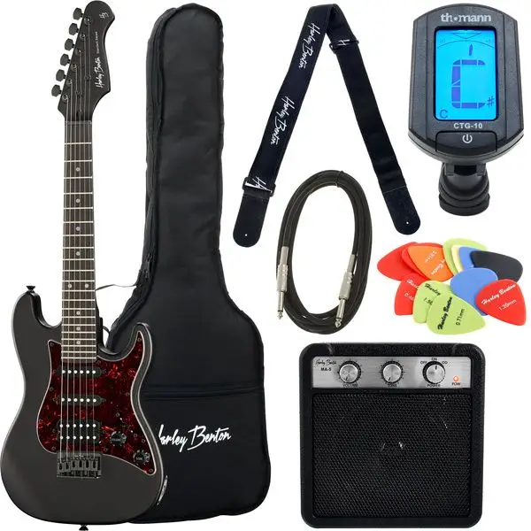 Online Kaufen Harley Benton ST-Junior HSS SBK Bundle