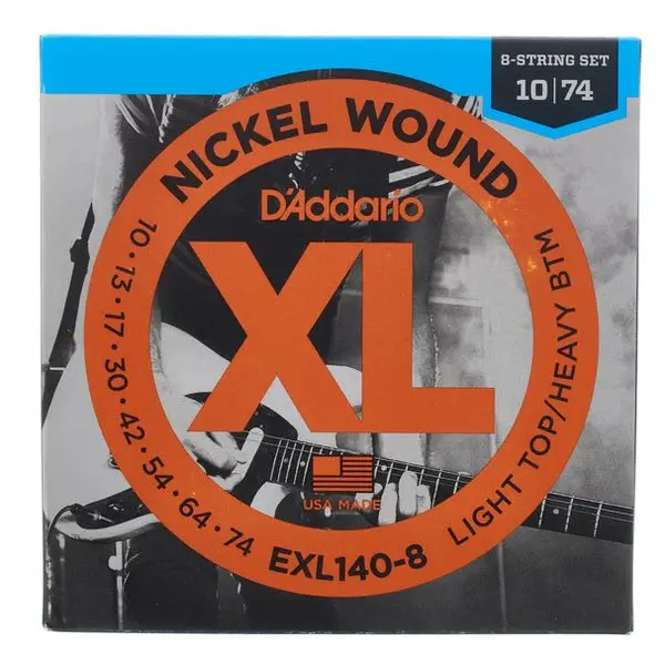 Markenprodukt Daddario EXL140-8 Saiten für 8-Saiter E-Gitarre