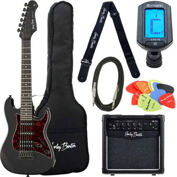 Super-Preis Harley Benton ST-Junior HSS SBK Bundle