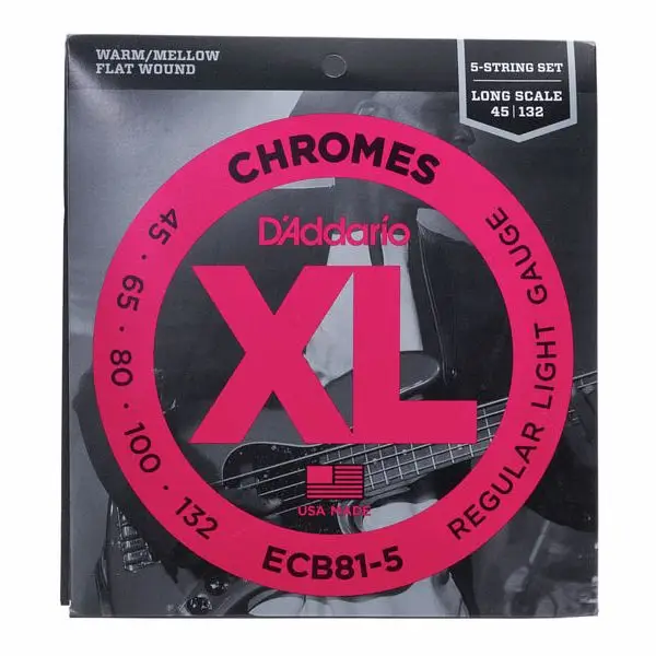 Daddario ECB81-5 Chromes Bass Saiten Satz Begrenztes Angebot