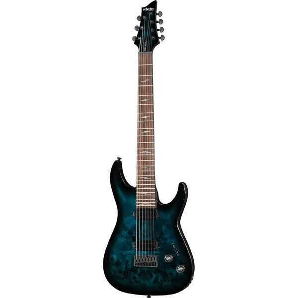 Solange Der Vorrat Reicht Schecter Omen Elite-7 See Blue Burst