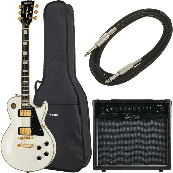 Schnäppchen Harley Benton SC-500 WH Vintage Serie Bundle