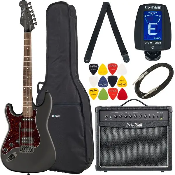 Sofort Bestellen Harley Benton ST-20HSS LH SBK Bundle